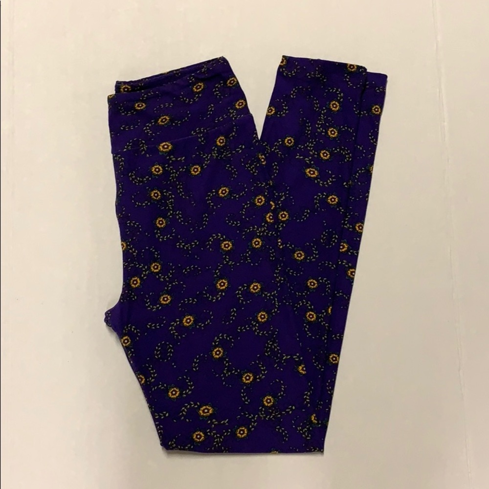 LuLaRoe purple floral leggings
